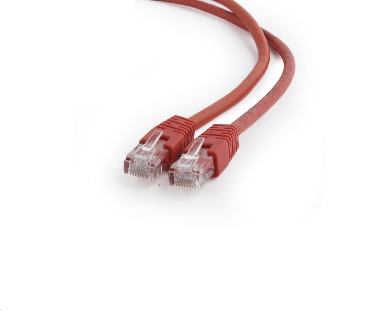 PATCH CORD UTP GEMBIRD Cat6, cupru-aluminiu, 1 m, rosu, AWG26, "PP6U-1M/R" (timbru verde 0.08 lei)
