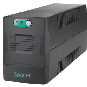 UPS Spacer Line Int.  fara management,   800VA/ 480W, AVR, 2 x socket Schuko, indicatie status cu LED, 1 baterie 12V/9Ah, bateria are 12 luni garantie, "SPUP-800L-LIT01"  (timbru verde 4 lei)