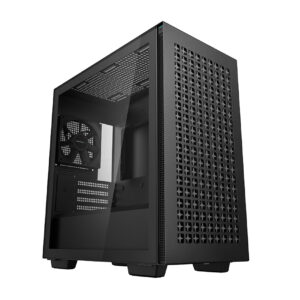 CARCASA DEEPCOOL CH370, Micro ATX, fara sursa, sticla securizata, 1 x 120mm fan, USB 3.0 x 2, Jack 3.5mm x 1, black, "R-CH370-BKNAM1-G-1" (timbru verde 0.08 lei)