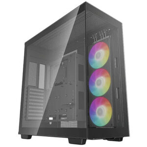 CARCASA DeepCool "CH780", Tower, ATX, fara sursa, 1xfan, USB 3.2 gen 1 x 4, USB Type-C x 1, audio, PSU shroud,9 sloturi expansiune,iluminare ARGB, negru "R-CH780-BKADE41-G-1" (timbru verde 0.08lei)