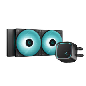 Cooler Deepcool "LE500 MARRS", compatibil skt. Intel si AMD, racire cu lichid, ventilator 120 mm x 2, 2250 rpm,  iluminat  verde, "R-LE500-BKLNMG-G-1" (timbru verde 2.00 lei)