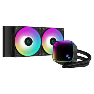 Cooler Deepcool "LS520 SE", compatibil skt. Intel si AMD, racire cu lichid, ventilator 120 mm x 2, 2250 rpm,  iluminat  RGB, "R-LS520-BKAMMM-G-1" (timbru verde 2.00 lei)