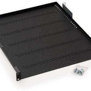 RAFT FIX perforat TRITON 1U, pt rack 19 inch, adancime 750 mm, sarcina maxima 80 Kg, negru, "RAB-UP-750-A4"