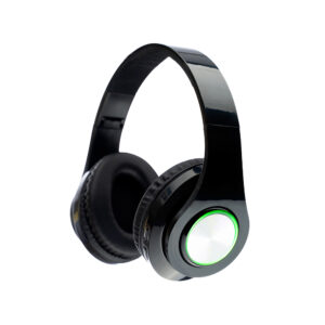 CASTI  Spacer, wireless, standard, utilizare multimedia, smartphone, microfon pe casca, conectare prin Bluetooth 5.4, iluminare RGB, pliabile, banda ajustabila, negru, "SPBH-CRYSTAL-RGB", (timbru verde 0.8 lei)