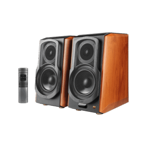 BOXE EDIFIER 2.0, RMS: 120W (2 x 25W, 2 x 35W), bluetooth, wireless, telecomanda wireless, volum, bass, treble, coaxial, optic, brown, "S1000W-BR"  (timbru verde 11.00 lei)