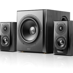 BOXE EDIFIER 2.1, RMS: 150W (2 x 25W, 2 x 15W, 1 x 70W), bluetooth, telecomanda wireless, volum, bass, treble, optical, black, "S351DB-BK"  (timbru verde 11.00 lei)