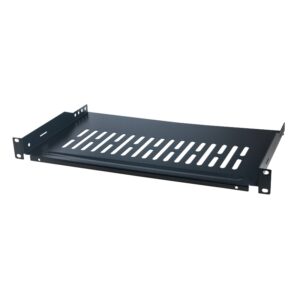 RAFT FIX LOGILINK 1U pentru rack 19", adancime 250mm, sarcina maxima 10Kg, vopsea antistatic, otel 1.5mm, black, "SF1C35B"