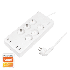 PRELUNGITOR LOGILINK, Schuko x 6, conectare prin Schuko (T), Wi-Fi, 10 A, 4xUSB-A, compatibil Tuya, cablu 1.8m, protectie IP20, supracurent, supratensiune, supraincalzire, scurtcircuit, alb, "SH0105" (timbru verde 0.8 lei)