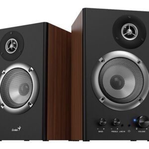 BOXE GENIUS 2.0, RMS: 36W (2 x 18W), amplificare integrata, black&brown wood, "SP-HF1200B" "31730049400" (timbru verde 4.00 lei)