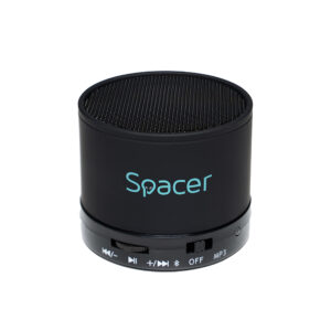 BOXA SPACER portabila bluetooth TOPPER, RMS:  3W, control volum, acumulator 520mAh, timp de functionare pana la 5 ore, distanta de functionare pana la 10m, incarcare USB, BLACK, "SPB-TOPPER-BLK"  (timbru verde 0.18 lei)