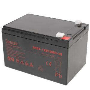 ACUMULATOR UPS SPACER 12V / 12Ah, dimensiuni: 152x99x96mm, inaltime+terminal: 101mm, terminal F2(T2), "SPBT-12V12AH-T2" (timbru verde 0.5 lei)