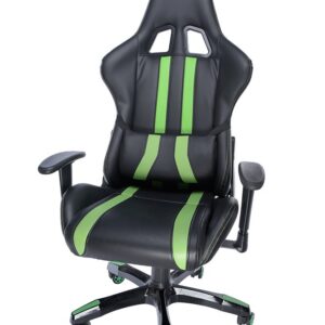 SCAUN GAMING SPACER imitatie piele, black & green, brate ajustabile, greutate max. 120kg, dimensiuni 69.5*77.5*126~132cm "SPCH-TRINITY-GRN"/45505852