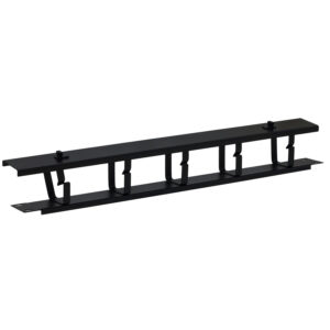 PANOU gestionare cabluri SPACER, tip masca orizontala cu capac, 5 console metalice, 19 inch, 1U, negru, "SPCM-1UC-BK"