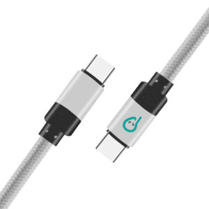 CABLU alimentare si date SPACER, pt. smartphone, USB Type-C (T) la USB Type-C(T), braided, ambalaj punga, 1.8m, silver "SPDC-TYPEC-TYPEC-BRD-SL-1.8" (timbru verde 0.08 lei)