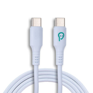 CABLU alimentare si date SPACER, pt. smartphone, USB Type-C (T) la USB Type-C(T), PVC, ambalaj punga, 1.8m, alb "SPDC-TYPEC-TYPEC-PVC-W-1.8" (timbru verde 0.08 lei)