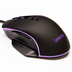 MOUSE Spacer - gaming, gaming, cu fir, USB, optic, 8.000 DPI, butoane/scroll 7/1, iluminare RGB, negru, "SPGM-PULSAR-SPEED" (timbru verde 0.18 lei)