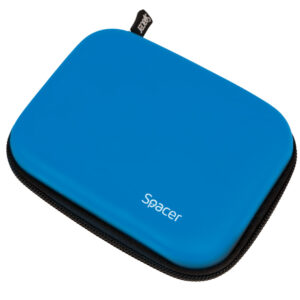 HUSA SPACER, pt HDD/SSD 2.5", buzunar intern plasa, albastru, "SPHD-001-BL"