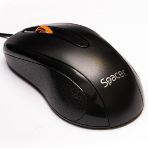 MOUSE Spacer, PC sau NB, cu fir, USB, optic, 1200 dpi, butoane/scroll 3/1, , negru, "SPMO-F01" (timbru verde 0.18 lei)