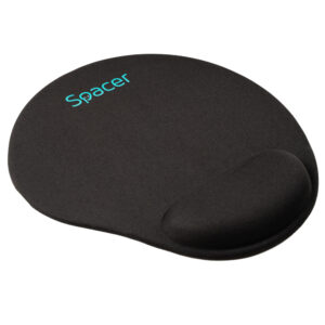 MousePAD SPACER, suport incheietura cu gel, cauciuc si material textil, 240 x 220 mm, negru "SPMP-PAD-GEL-BK"