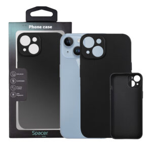 Husa Iphone 14 Spacer, grosime 1.5mm, material flexibil TPU, negru "SPPC-AP-IP14-TPU"