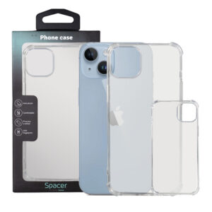 Husa Iphone 14 Plus Spacer, grosime 1.5mm, protectie suplimentara antisoc la colturi, material flexibil TPU, transparenta "SPPC-AP-IP14PL-CLR"