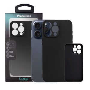 Husa Iphone 15 Pro Max Spacer, grosime 1.5mm, material flexibil TPU, negru "SPPC-AP-IP15PM-TPU"