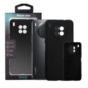 Husa Huawei telefon Nova 8i, negru, tip back cover, material flexibil silicon + interior cu microfibra, "SPPC-HU-N8i-SLK"
