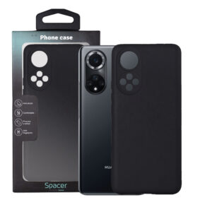 Husa Huawei telefon Nova 9, negru, tip back cover, material flexibil silicon + interior cu microfibra, "SPPC-HU-N9-SLK"
