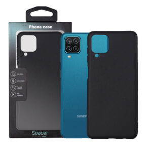 Husa Samsung Galaxy A12 Spacer, negru, grosime 1.5mm, material flexibil TPU "SPPC-SM-GX-A12-TPU"