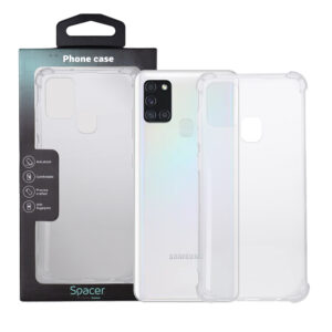 Husa Samsung Galaxy A21S Spacer, transparenta, grosime 1.5mm, protectie suplimentara antisoc la colturi, material flexibil TPU "SPPC-SM-GX-A21S-CLR"