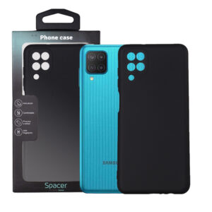 Husa Samsung Galaxy M12 Spacer, negru, grosime 2mm, material flexibil silicon + interior cu microfibra "SPPC-SM-GX-M12-SLK"
