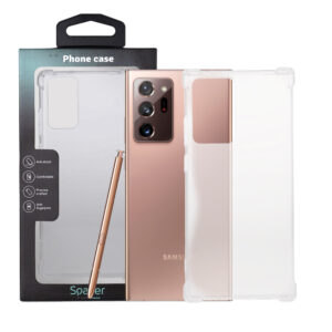 Husa Samsung Galaxy Note 20 Ultra Spacer, transparenta, grosime 1.5mm, protectie suplimentara antisoc la colturi, material flexibil TPU "SPPC-SM-GX-N20U-CLR"