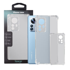 Husa Xiaomi 12 Pro Spacer, transparenta,  grosime 1.5mm, protectie suplimentara antisoc la colturi, material flexibil TPU "SPPC-XI-12P-CLR"