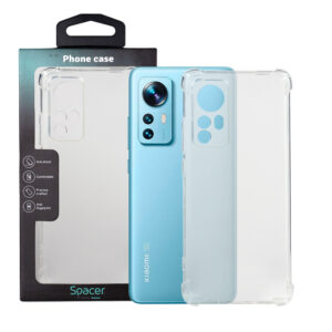 Husa Xiaomi 12 X Spacer, transparenta,  grosime 1.5mm, protectie suplimentara antisoc la colturi, material flexibil TPU "SPPC-XI-12X-CLR"