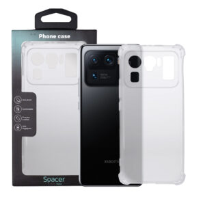 Husa Xiaomi Mi 11 Ultra 5G Spacer, transparenta,  grosime 1.5mm, protectie suplimentara antisoc la colturi, material flexibil TPU "SPPC-XI-MI-11U5G-CLR"