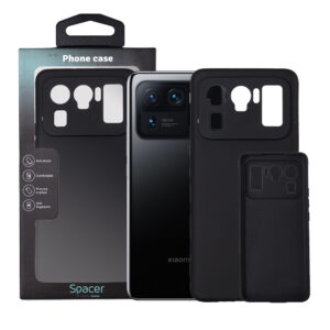 Husa Xiaomi Mi 11 Ultra 5G Spacer, negru, grosime 1.5mm, material flexibil TPU "SPPC-XI-MI-11U5G-TPU"