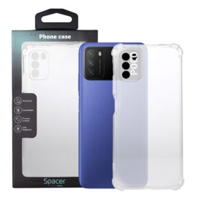 Husa Xiaomi Pocophone M3 Spacer, transparenta,  grosime 1.5mm, protectie suplimentara antisoc la colturi, material flexibil TPU "SSPPC-XI-PC-M3-CLR"