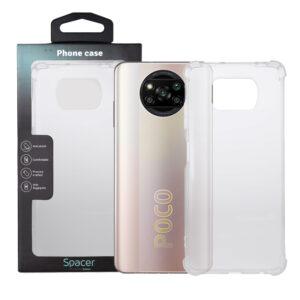 Husa Xiaomi Pocophone X3 Pro 5G Spacer, transparenta,  grosime 1.5mm, protectie suplimentara antisoc la colturi, material flexibil TPU "SPPC-XI-PC-X3P5G-CLR"