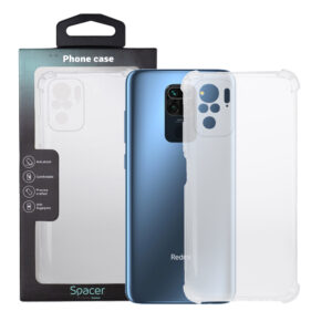 Husa Xiaomi Redmi Note 10 S Spacer, transparenta,  grosime 1.5mm, protectie suplimentara antisoc la colturi, material flexibil TPU "SPPC-XI-RM-N10S-CLR"
