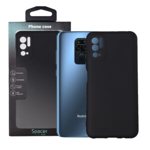 Husa Xiaomi Redmi Note 10 S Spacer, negru, grosime 2mm, material flexibil silicon + interior cu microfibra "SPPC-XI-RM-N10S-SLK"