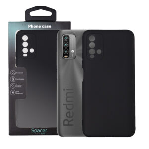 Husa Xiaomi Redmi Note 9 Spacer, negru, grosime 2mm, material flexibil silicon + interior cu microfibra "SPPC-XI-RM-N9-SLK"