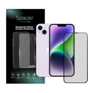 FOLIE STICLA  Spacer pentru Iphone 14 Plus, grosime 0.3mm, acoperire totala ecran, strat special anti-ulei si anti-amprenta, Tempered Glass, sticla 9D, duritate 9H "SPPG-AP-IP14PL-TG"
