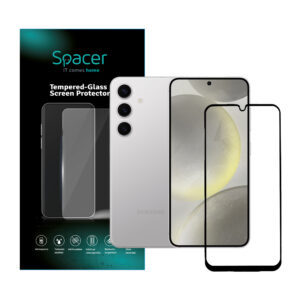 FOLIE STICLA  Spacer pentru Samsung Galaxy A24, grosime 0.3mm, acoperire totala ecran, strat special anti-ulei si anti-amprenta, Tempered Glass, sticla 9D, duritate 9H "SPPG-SM-GX-A24-TG"