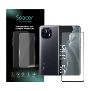 FOLIE STICLA  Spacer pentru Xiaomi 11T, grosime 0.3mm, acoperire totala ecran, strat special anti-ulei si anti-amprenta, Tempered Glass, sticla 9D duritate 9H "SPPG-XI-MI-11T-TG"
