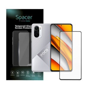 FOLIE STICLA  Spacer pentru Xiaomi Pocophone F3 5G, grosime 0.3mm, acoperire totala ecran, strat special anti-ulei si anti-amprenta, Tempered Glass, sticla 9D, duritate 9H "SPPG-XI-PC-F35G-TG"