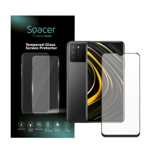 FOLIE STICLA  Spacer pentru Xiaomi Pocophone M3, grosime 0.3mm, acoperire totala ecran, strat special anti-ulei si anti-amprenta, Tempered Glass, sticla 9D, duritate 9H "SSPPG-XI-PC-M3-TG"