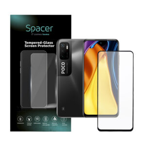 FOLIE STICLA  Spacer pentru Xiaomi Pocophone M3 Pro 5G, grosime 0.3mm, acoperire totala ecran, strat special anti-ulei si anti-amprenta, Tempered Glass, sticla 9D, duritate 9H "SPPG-XI-PC-M3P5G-TG"