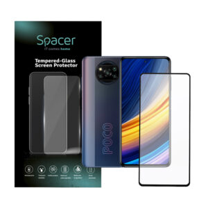 FOLIE STICLA  Spacer pentru Xiaomi Pocophone X3 Pro 5G, grosime 0.3mm, acoperire totala ecran, strat special anti-ulei si anti-amprenta, Tempered Glass, sticla 9D, duritate 9H "SPPG-XI-PC-X3P5G-TG"