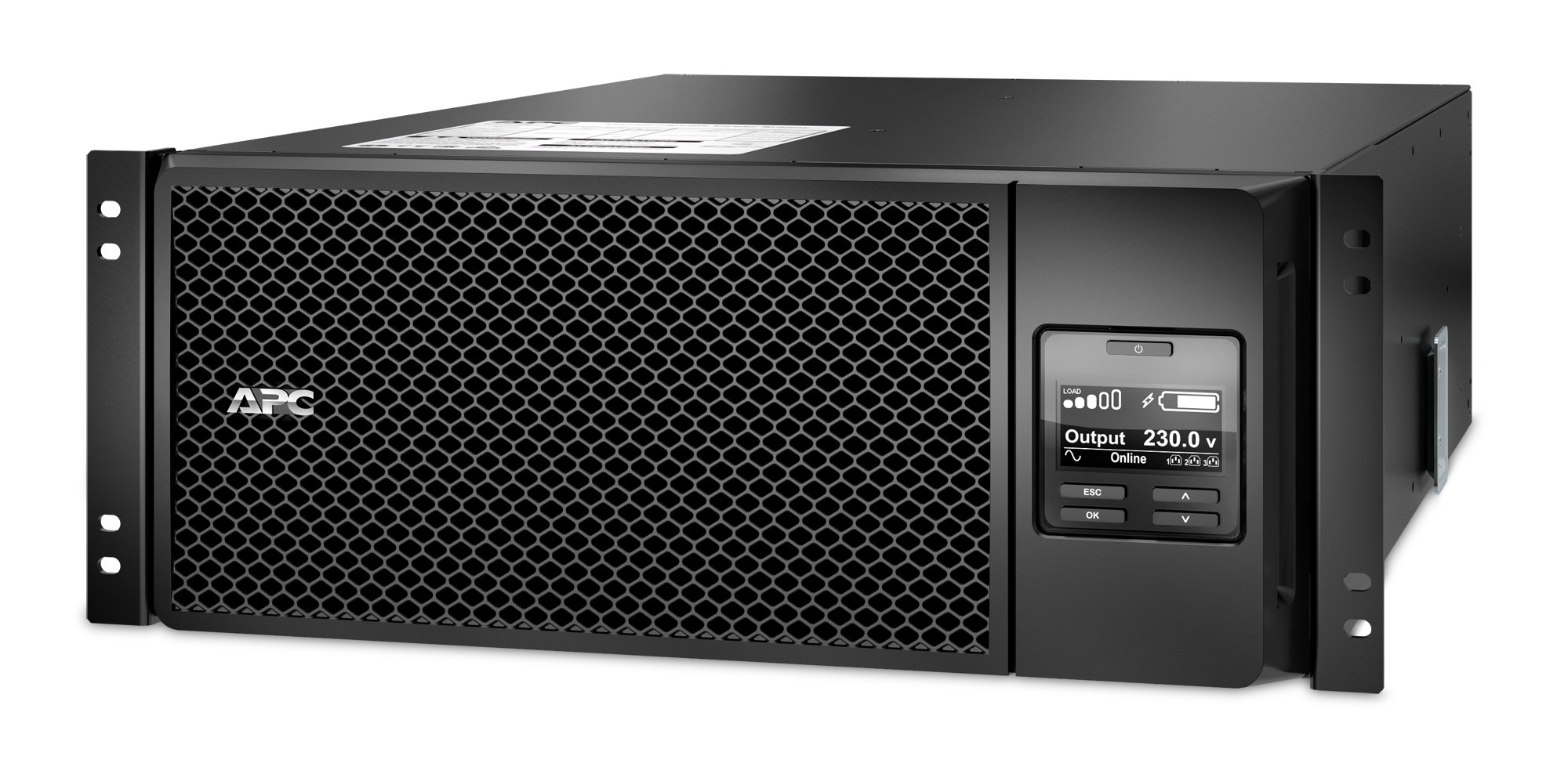 UPS APC,"Smart-UPS SRT",Online cu sinusoida pura,rack,6000VA / 6000W,AVR,IECx10,1xAPCRBC140,LCD,1-10 min.,"SRT6KRMXLI",prelungire garantie(WBEXTWAR1YR--05/WBEXTWAR3YR--05),(timbru verde 40 lei)