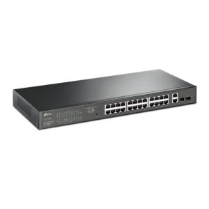 SWITCH POE TP-LINK 28 porturi Gigabit Easy Smart, 24 x POE+ 250W total power, 2 x SFP, carcasa metal "TL-SG1428PE" (timbru verde 2 lei)